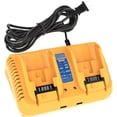 thumbnail image 1 of Cargador de batería de repuesto para cargador de batería Dewalt 20V Max, compatible con batería de iones de litio Dewalt 12V/20V (amarillo, cargador de 【2 puertos】), 1 of 6