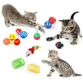 thumbnail image 6 of Semfri 20PCS Cat Toys Kitten Toy Set Folding Camouflage Cat Tunnel Indoor Interactive Pet Toys Teaser Cat Feather Toy Colourful Mouse Plush Ball Bell Ball Toy Kit Kitten Puppy(Colorful), 6 of 7
