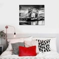 thumbnail image 4 of COMIO  Black White London Tower Bridge Canvas Wall Art England Cityscape Painting UK Pictures Modern Artwork Home Decor for Living Room Giclee Wooden Framed Stretched, 4 of 4