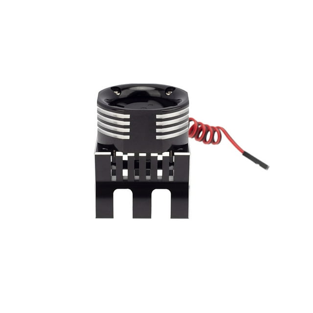 42mm Motor Cooling Fan Sink with LED Light Rustproof connected to any free Radiator 1/8 1/10 RC Model Crawler Accessories Electric Remote Control Black