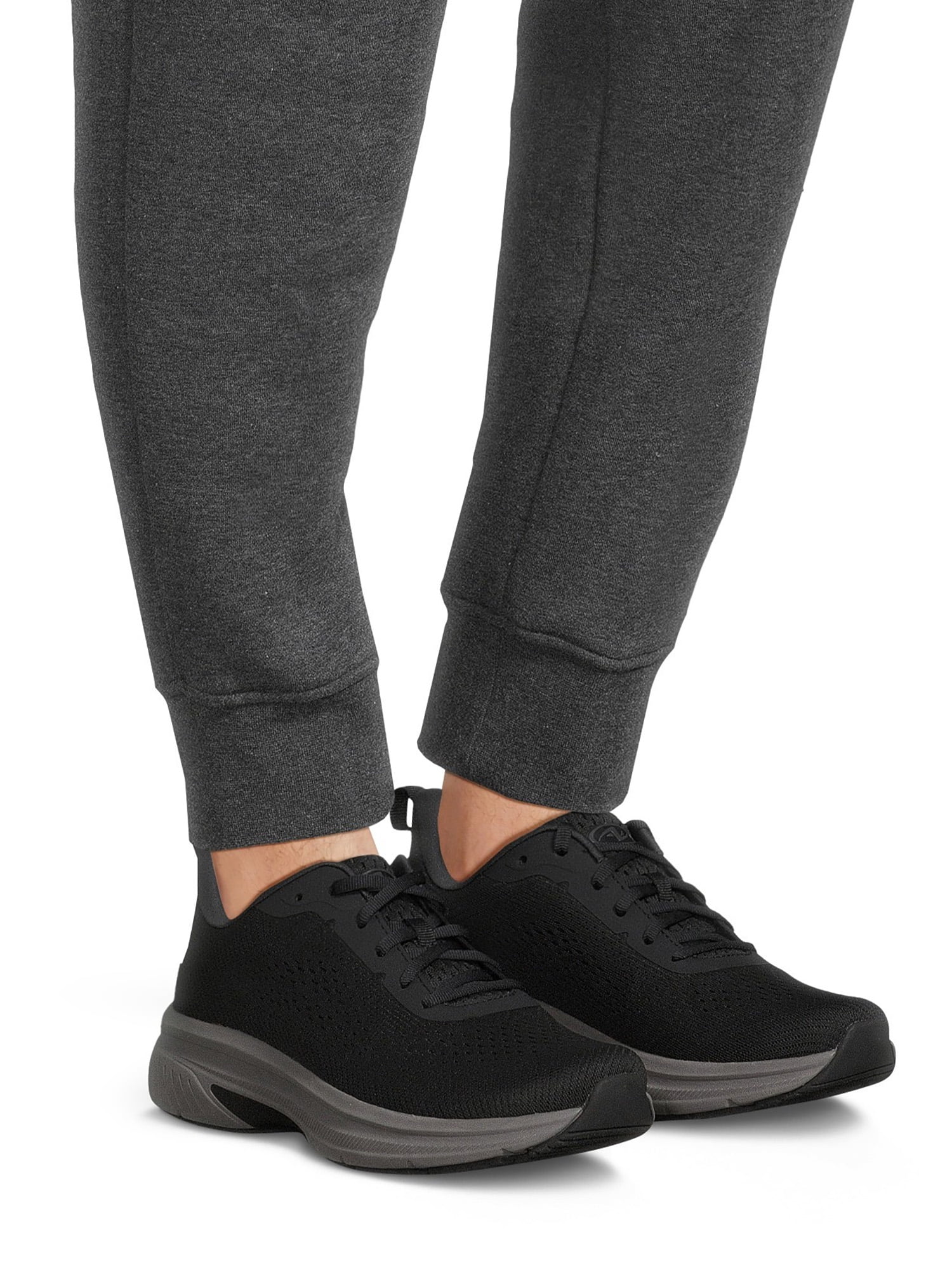Athletic Works Men's Knit Walking Sneakers, Wide Width, Sizes 8-13