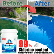 Cool Swim 3 inch 50 lbs Stabilized Chlorine Tablets For Swimming Pools, Hot Tubs, Individual Wrapped