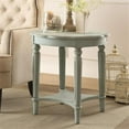 thumbnail image 2 of Bowery Hill Wood End Table with Bottom Shelf in Antique Green, 2 of 4