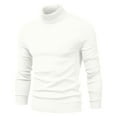 thumbnail image 3 of Iugvhana Men's Turtleneck Long Sleeve T Shirts Basic Casual Rib Knitted Sweaters Thermal Lightweight Pullover Sweater Beige L, 3 of 4