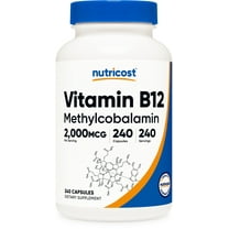 Nutricost Vitamin B12 2000mcg, 240 Capsules - Gluten Free & Non-GMO Supplement