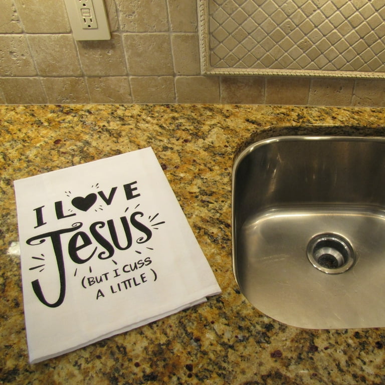 Funny Decorative Cloth I Love Jesus But Cuss Dish Dry Hand Towel Kitchen Decor Funny Decorative Cloth I Love Jesus But Cuss Dish Dry Hand Towel Kitchen Decor