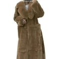 thumbnail image 5 of Turilly Womens Jackets Ladies Women Plus Size Luxury Faux Furs Coat Warm Outerwear Long Coat, 5 of 5