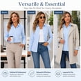 thumbnail image 7 of Womens Button Down Shirts Lapel Long Sleeve Blouses Business Work Shirt Dressy Casual Collared Tops, 7 of 7