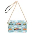 thumbnail image 2 of FORMRS Women Crossbody Purse with Chain Strap Vegan Leather Shoulder Handbag, Cartoon Train Pattern, 2 of 7