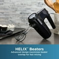 thumbnail image 2 of BLACK+DECKER Helix Performance Premium Hand Mixer, 5-Speed Mixer, Black, MX610BC, 2 of 9