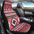 thumbnail image 4 of Uourmeti Automobile Interior Seat Cover Anti-Slip Auto Seat Protector Polyester Colorfast, Suitable for Car SUVs, Pink Geometric Print, 4 of 6