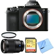 Sony a7S Full Frame Mirrorless Digital Camera Body with Sony Distagon T FE 35mm F1.4 ZA Full-frame E-mount Prime Lens, 64GB Extreme SD Memory Card, UV Filter and Micro Fiber Cloth