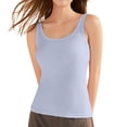 thumbnail image 3 of Built In Bra Tank Top 2 In 1 Comfortable Classic Summer Tshirt Pilates Gym Activewear Basic Tanks Y2k Going Out Tops, 3 of 9