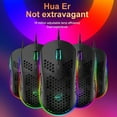 thumbnail image 3 of Souris de Jeu USB Câblé RGB Souris de Jeu Réglable Souris de Jeu DPI Accessoire Ordinateur Portable Réglable, Noir, 3 of 7