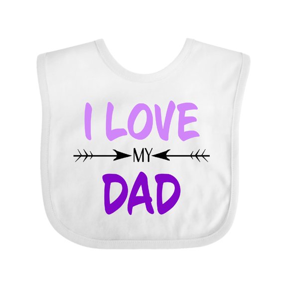 Inktastic I Love My Dad Fathers Day Boys or Girls Baby Bib