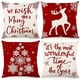 thumbnail image 1 of Fundas de cojín de Navidad 18 x 18 Juego de 4 decoraciones navideñas Funda de cojín de almohada de estilo rústico para decoración del hogar, 1 of 5