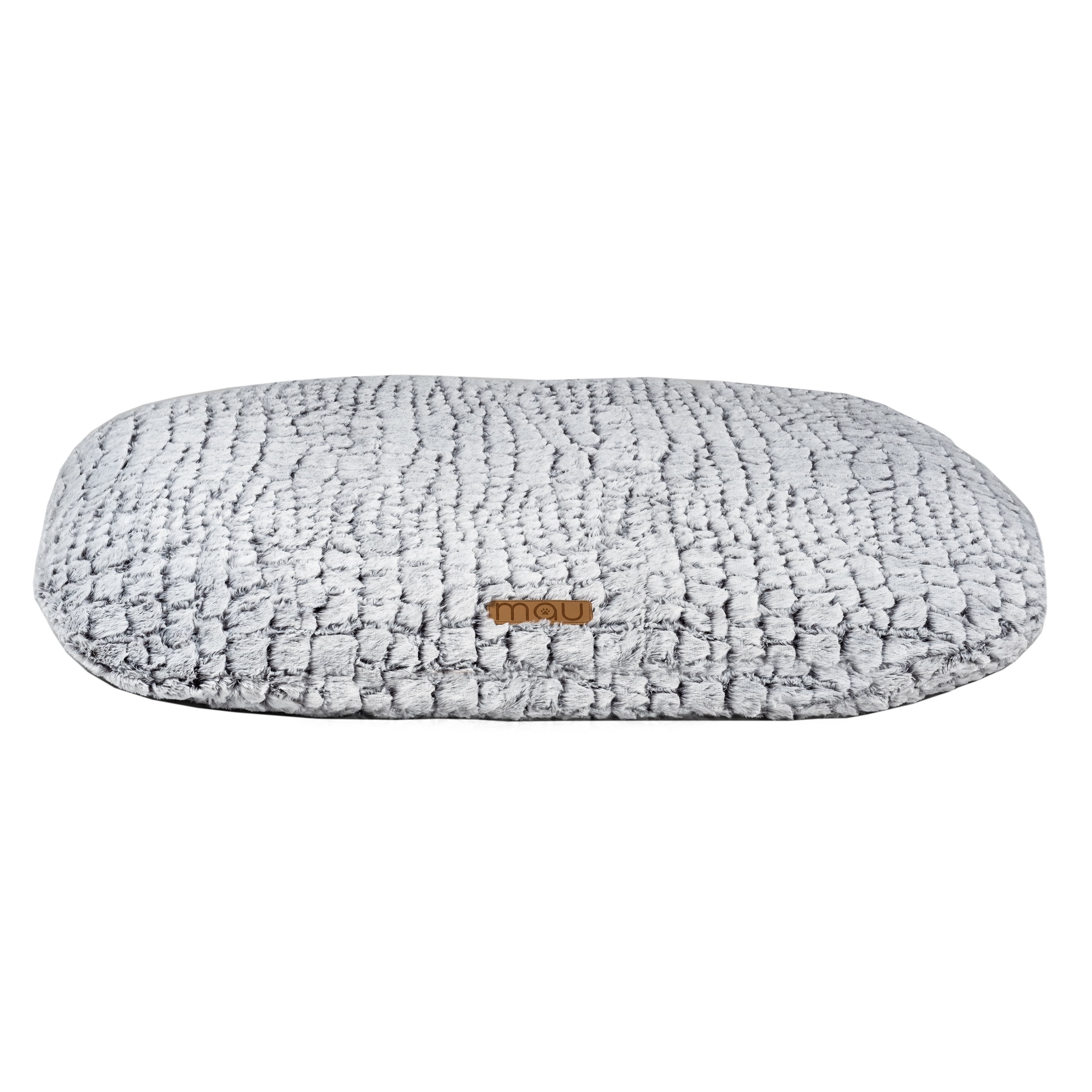 Croc Oval Cushion Dog Bed Large Light Gray