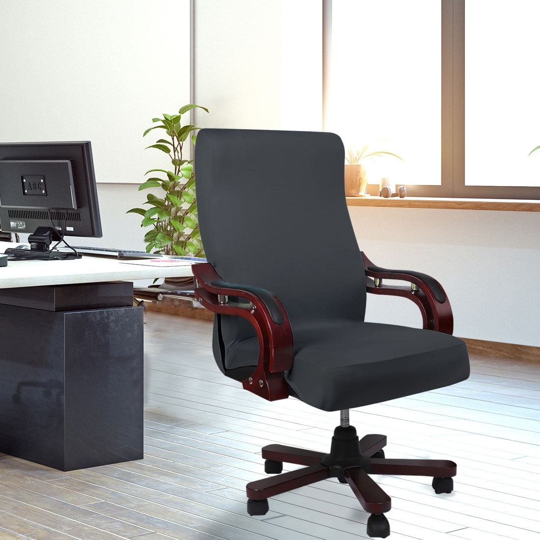 Swivel Computer Chair Cover Stretch Office Armchair Slipcovers Medium