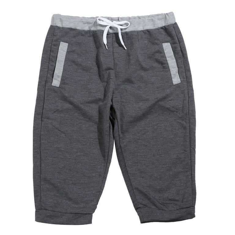 Men's Sports Casual Short Pants Gym Fitness Jogging Medium Length Sportwear  Trousers