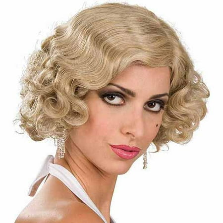 Blonde Flapper Wig Adult Halloween Costume Accessory