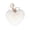 White, variant on Heart Shaped Fluffy Pom Pom Keychain Soft Plush Odorless Fadeless Zinc Alloy Durable Backpack Key Chain Bag Pendant Fashion Accessory Coffee, 3.94 inches / 10 cm