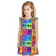 thumbnail image 1 of Balery Doodle Faces Emotions Camisón de princesa para niñas, pijama de algodón con mangas abullonadas, suave y bonito.-Large, 1 of 6