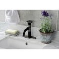 thumbnail image 2 of Kingston Brass KSD2824RX Belknap One-Handle Single-Hole Bathroom Faucet with Deck Plate and Push Pop-Up Drain, Matte Black/Black Stainless, 2 of 7