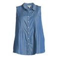 thumbnail image 4 of Terra & Sky Women's Plus Size Sleeveless Camp Shirt, 4 of 5