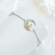 thumbnail image 4 of "Pulseras De Gato Luna Plata 925 Para Mujeres Dorado 21 Cm 21 Cm Belug, Plata", 4 of 5