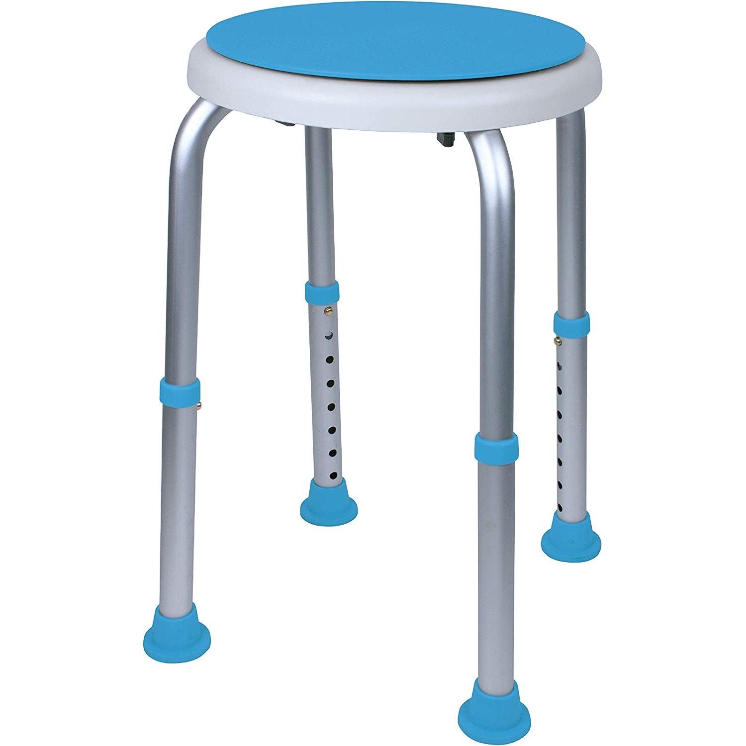 QUIETTCEX Swivel Shower Stool With Padded Seat, Shower Seat For Seniors