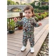 thumbnail image 6 of Baby Boy Fall Outfit Long Sleeve Camo Print Sweatshirt + Pants Set, 6 of 10