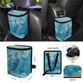 thumbnail image 4 of Renewold Sea Turtle Shell Blue Car Seat Cover Protector 15 PCS Set, with Steering Wheel Rearview Mirror Cover Seat Belt Pad Garbage Bag Air Vent Bag Coasters Key Chain Fit Most Vehicles, 4 of 7