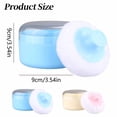 thumbnail image 3 of Beauos Yellow Talcum Powder Container, Soft Powder Puff Transparent Lid, One-Hand Makeup Tools, Soft Touch for All, Leak-Proof Travel Case, 1 Pack, 3 of 8