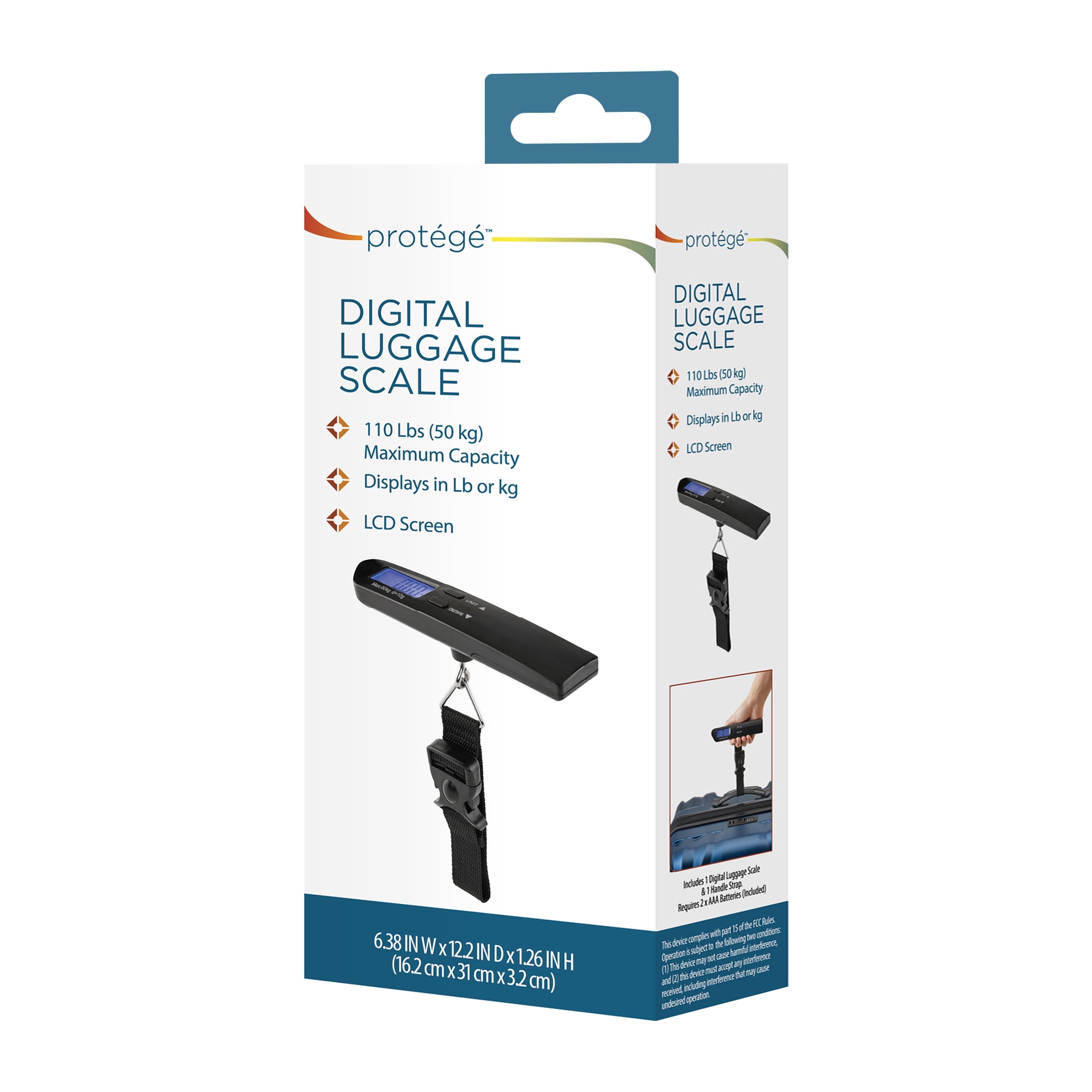 Protege Luggage Scale with AAA batteries