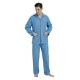 thumbnail image 3 of GLOBAL Men's Long Sleeve Flannel Pajamas Sets 100% Cotton Sleepwear Top and Bottom, Size S-3XL, 3 of 5