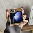 thumbnail image 3 of SaniMore for Samsung Galaxy Z Flip 5 Case, PU Leather with Hinge Protection, Wireless Charing Shockproof TPU Bumper for Girls Men Slim Anti-drop Magnetic Car Mount for Samsung Z Flip 5, Purple, 3 of 9