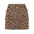 thumbnail image 4 of SHIXIAOO Jupe Décontractée à Imprimé Léopard pour Femmes avec Shorts Intégrés Jupe Mini Confortable Extensible pour Printemps Été Usage Quotidien Jupes Longues d'Hiver pour Femmes Jupe Plissée en Jean, 4 of 6