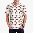 thumbnail image 3 of Balery Dachshund Dog Puppy Printed Men’s Short Sleeve Polo Shirt, Midweight Men's Shirt,Golf Polo shirts -Small, 3 of 9
