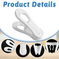 thumbnail image 3 of 50 Pack White Plastic Hanger Clips for Baby Clothes Clips- 2.75 Inch Multi-Purpose Hangers Clip Pants Socks, 3 of 3