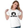 thumbnail image 3 of Oh Snap Shot Photography Photographer Womens Slim Fit Graphic Tee Brisco Brands S, 3 of 5