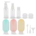 thumbnail image 1 of Conjunto de Contenedores de Viaje Únicos 1 Set Botellas de Viaje Portátiles PE Blanco Azul Claro Rosa Amarillo, 1 of 5