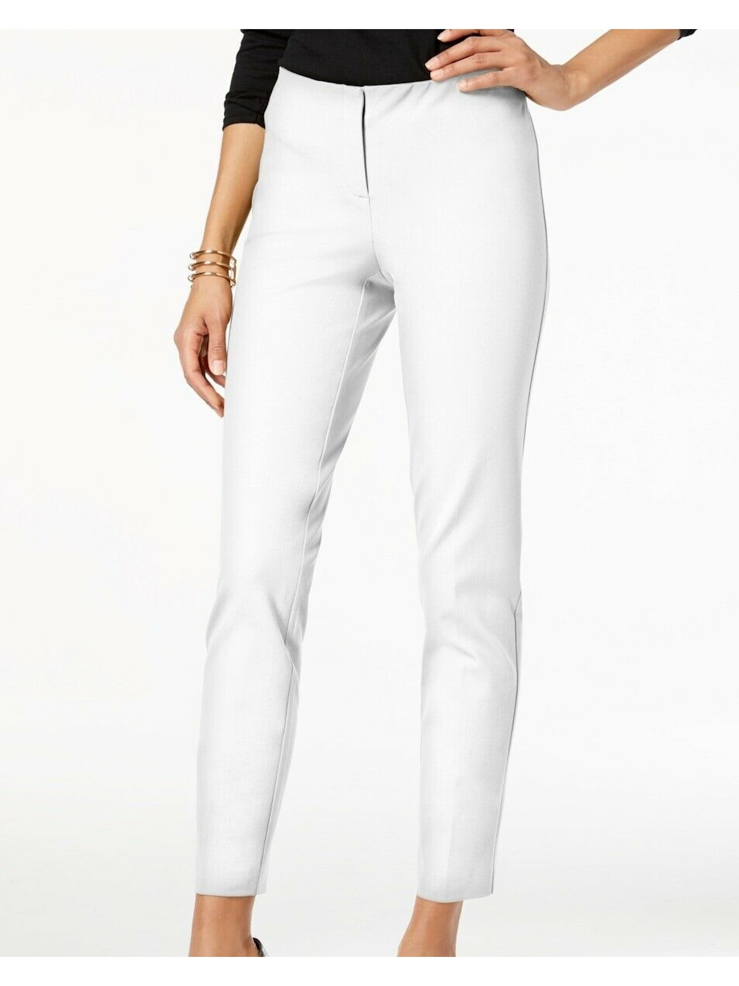Alfani - ALFANI Womens White Wear To Work Pants Size 8 - Walmart.com ...