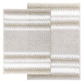 thumbnail image 1 of Chenille Bathroom Rug Set Non-Slip Bath Mat Shaggy Soft and Absorbent Bone 17x24 & 20x32 in, 1 of 7