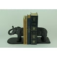 thumbnail image 3 of Distressed Black Standing Elephant Top and Tail Bookend Set, 3 of 4
