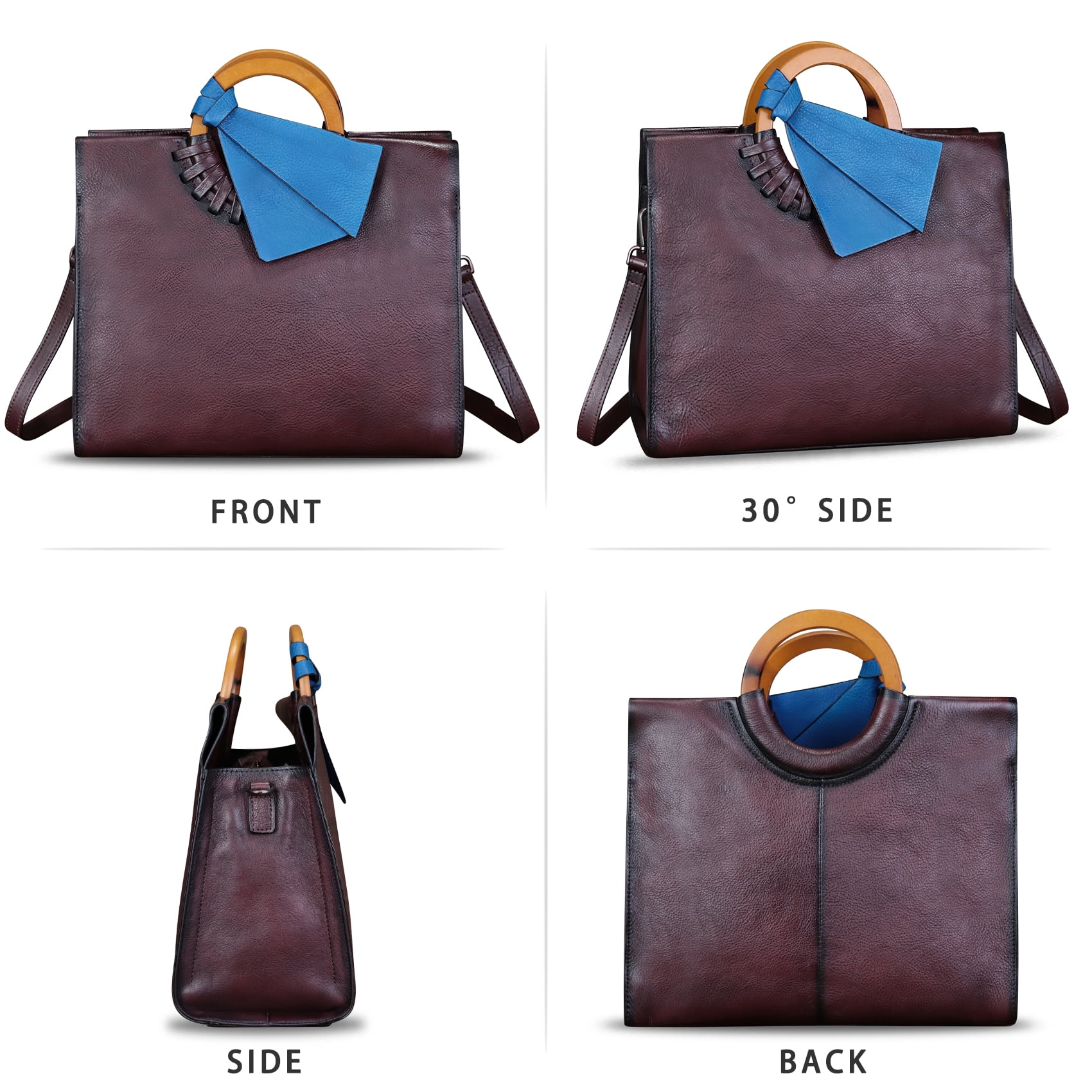 Genuine Leather Purses and Handbags for Women Fashion Crossbody Shoulder Bag