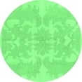 thumbnail image 1 of Ahgly Company Indoor Round Abstract Emerald Green Modern Area Rugs, 6' Round, 1 of 4