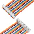 thumbnail image 5 of Unique Bargains IDC 34 Pins Wire Flat Multicolored Flexible Rainbow Ribbon Jumper Cable 30cm, 5 of 5