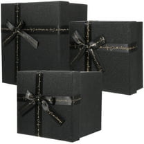 OUNONA 3pcs Present Boxes Nesting Square Gift Box Set Gift Wrapping Boxes Party Gift Cases