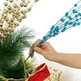 thumbnail image 4 of 10Pcs Artificial Glitter Berry Stem Decorations Bead Sticks Pick Halloween Christmas Ornaments Glittery Twigs for Christmas Tree Xmas Wreath Vase Filler Home Decor (Color mix), 4 of 7