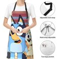 thumbnail image 6 of Lsque Bluey Waterproof Apron Chef Aprons for Men Heavy Duty Chemical Work Apron Extra Long Grilling Aprons with Adjustable Bib Apron, 6 of 9